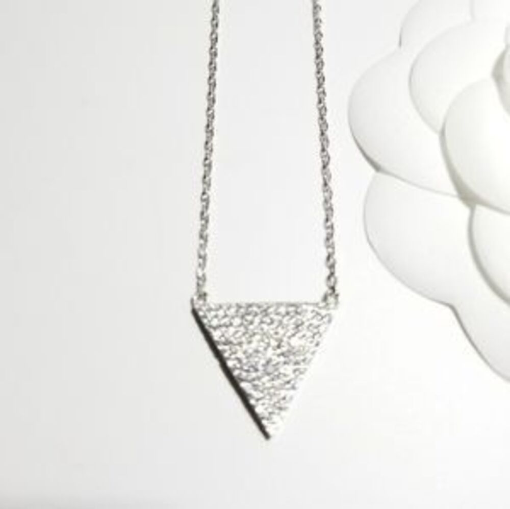 Sterling Silver 925 Pave CZ Necklace